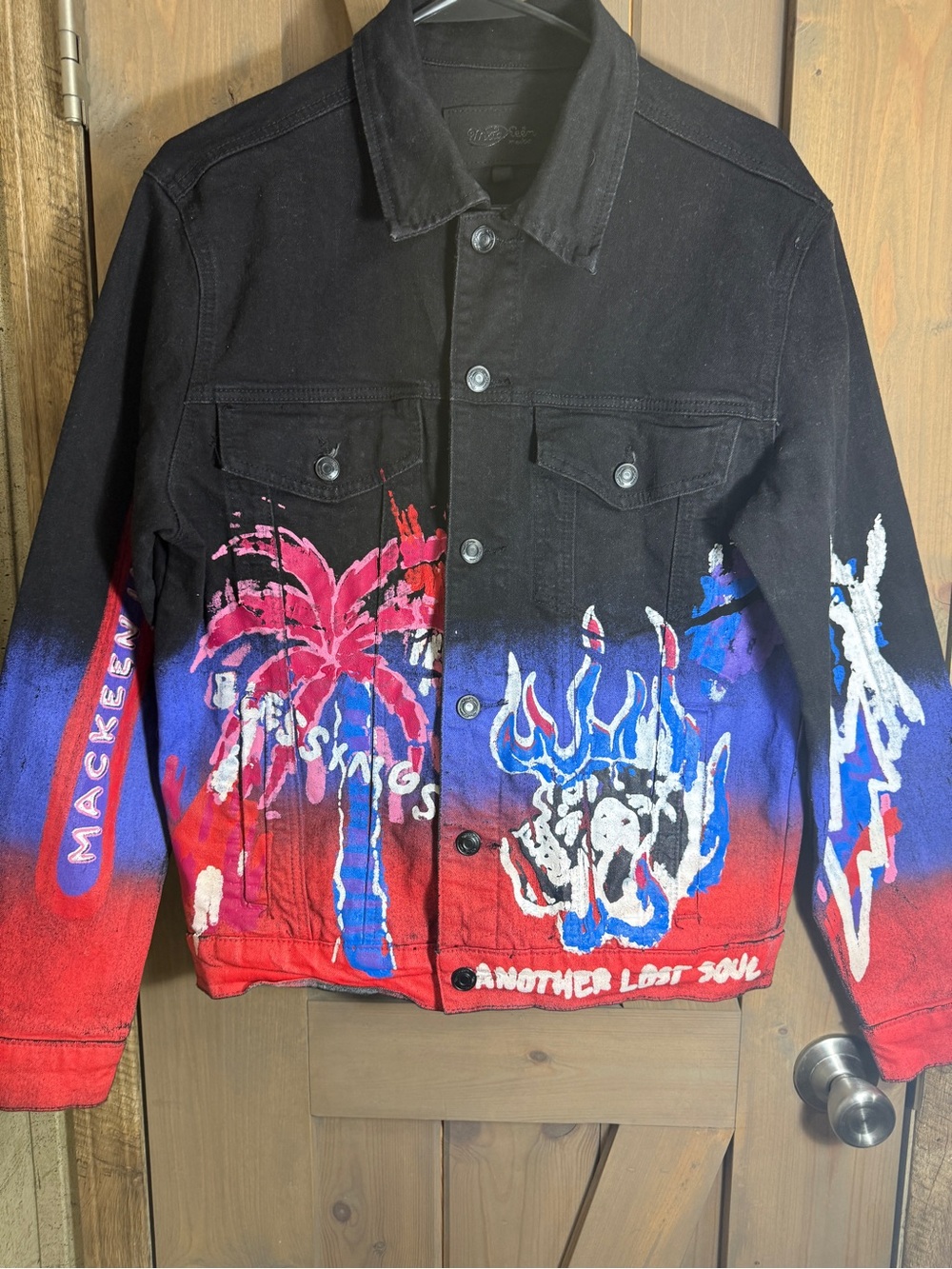 Vintage Y2K Biker Denim Bomber Jacket